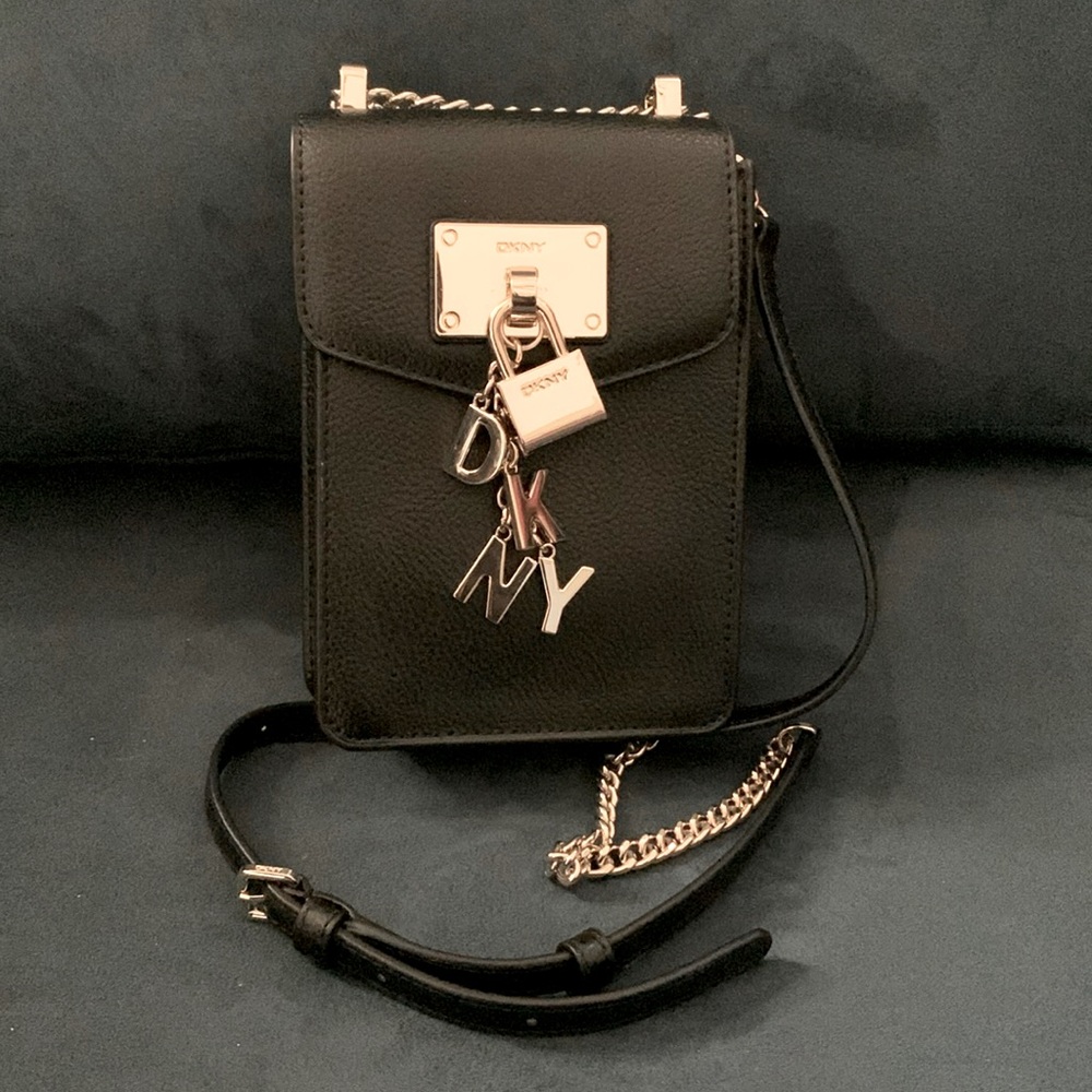 NWOT DKNY Elissa Black Leather Bag